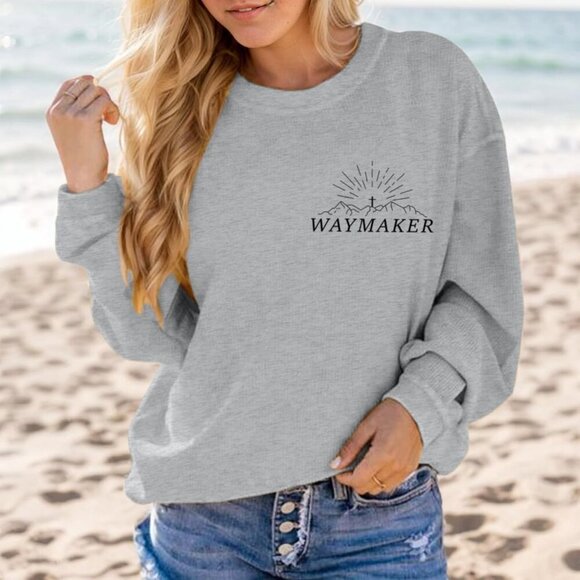 Women’s Christian Sweatshirt Soft Cotton Blend Long Sleeve Religion Faith - Picture 4 of 5